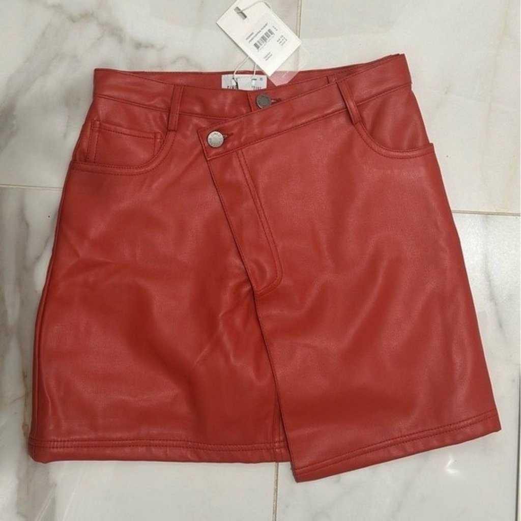 Women's Red A-Line Skirt